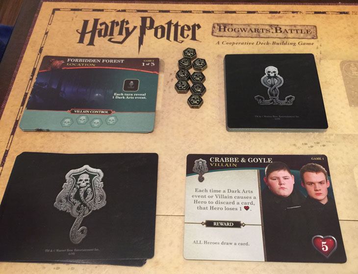 Hogwarts Battle Villain and Location Cards
