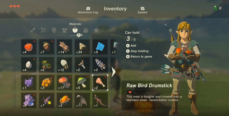 Breath of the Wild Cooking: What a Fun/Simple System